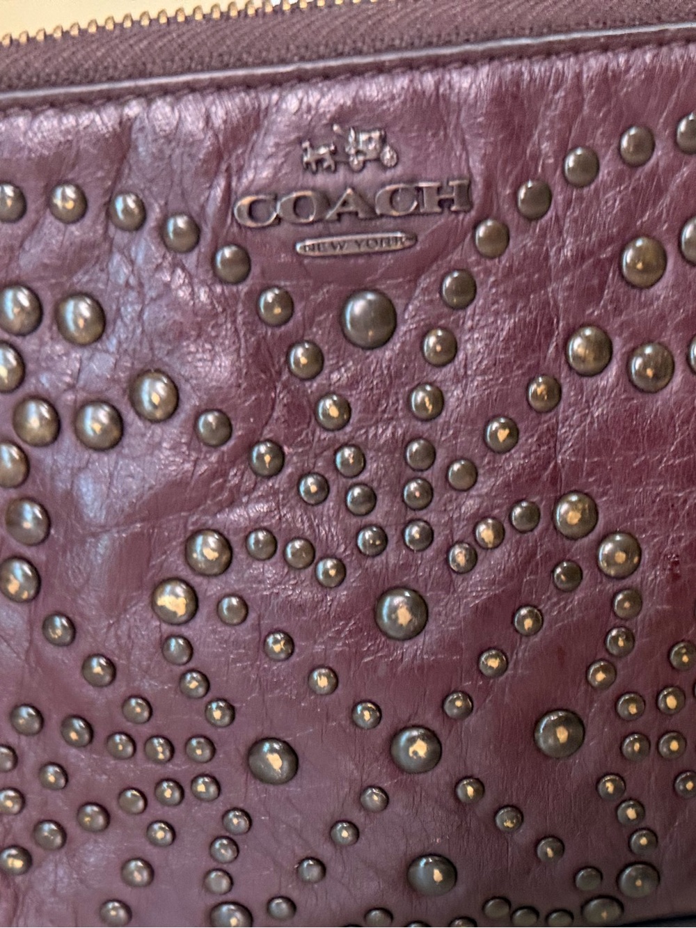 Coach Kylie Studded Crossbody Bag in Dark Purple - Picture 3 of 16